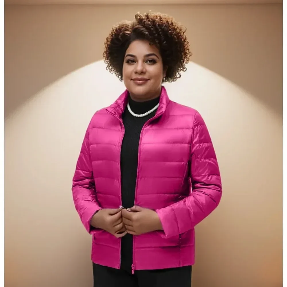 Plus Size down Jacket Female Short Ultra Lightweight Packable Puffer Coats Women Fashion 15 Colors Warm Slim Fit Parkas 7XL