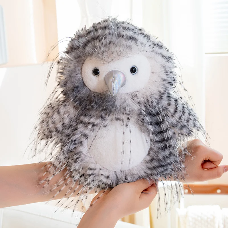 Lifelike Owl Plush Toys Soft Stuffed Doll for Kids Desktop Pet Funny Performance Game Props Birthday Gift