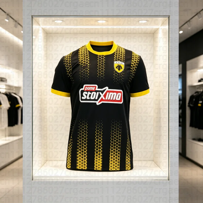 New AEK Athens Football Jersey T-shirt Greece Adult Men's Football Sports T-shirt Kids Special Jersey Kit Match Family Kids Tees