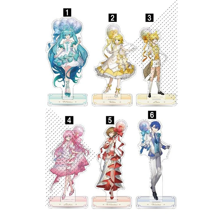 Hatsune Miku Meiko kito Anime Figure modelli di supporto in acrilico Anime giapponesi periferiche Kagamine Rin Len Ornament giocattoli periferiche