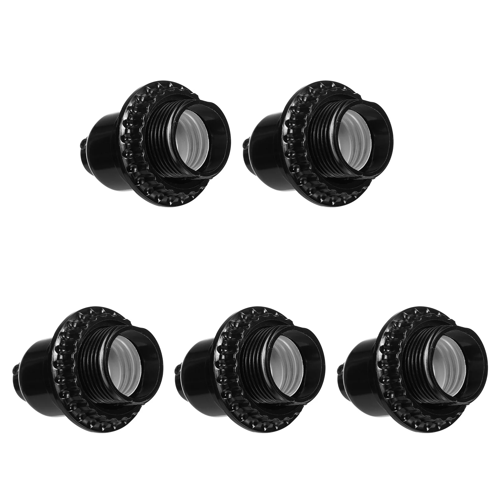 

5Pcs E26 Bulb Holder Retro Pendant Light Socket Bakelite Lamp Holder Switch Ring Replacement Lamp Decor Pendant Light Socket