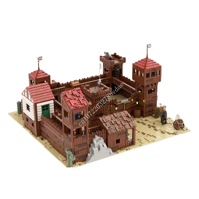 3884PCS Western Fort "Legoredo" Modular MOC Creative Street Viewชุดบล็อกอาคารสถาปัตยกรรมDIYประกอบของเล่นของขวัญ