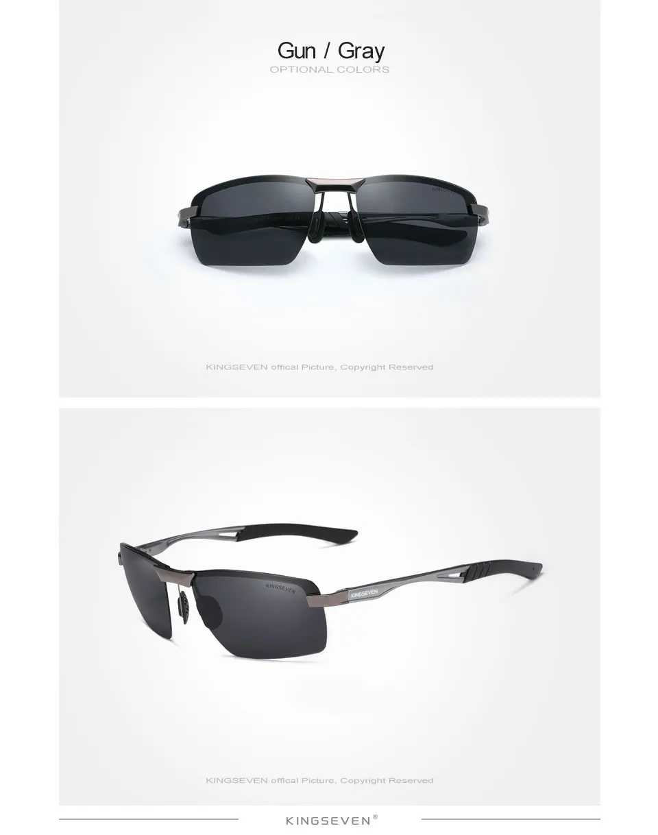 KINGSEVEN 2024 Neue männer Polarisierte Sonnenbrille Aluminium Rahmen UV400 Sonnenbrille Männliche Brillen Fahren Gläser – Detail 4