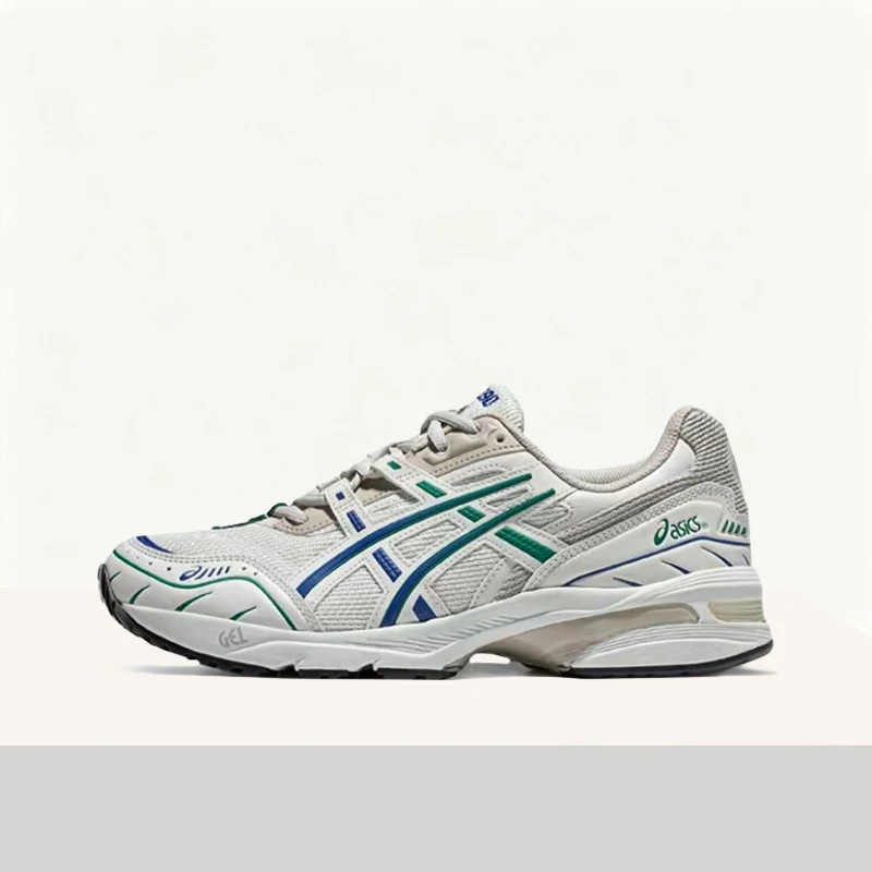 ASICS Gel-1090 V1 Unisex Beige/Blue Low-Top Shoes – Round-Toe Lace-Up Non-Slip Sole & Comfortable Durable Fit 1203A243-101
