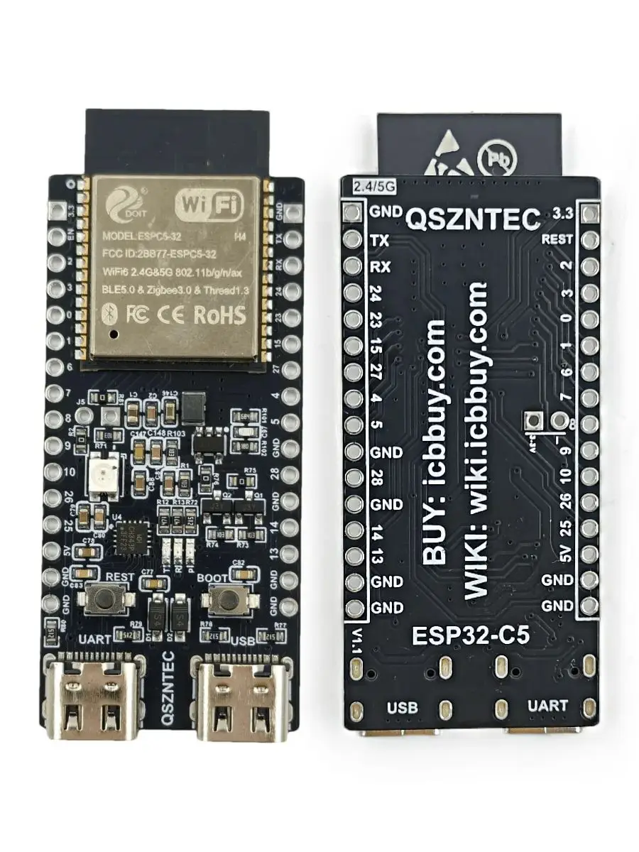Płytka rozwojowa ESP32-C5-DevKitC-1 N4 z dwuzakresowym układem Wi-Fi 6 2.4 i 5 GHz, wersja v1.0 — zdjęcie produktu 7