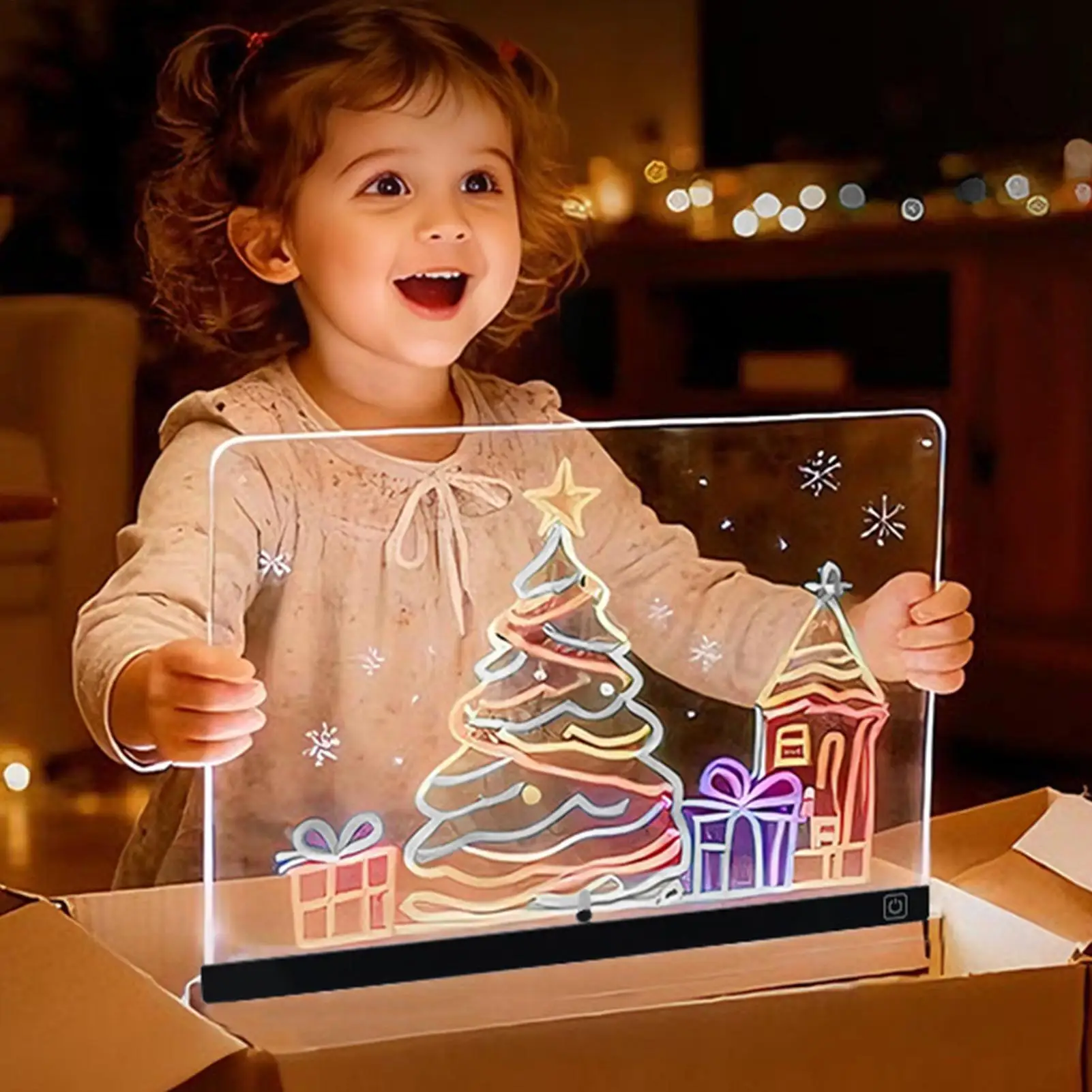 Light Up Drawing Board 35x26cm Tracing Pad Toys Acrylic Dry Erase Board Drawing Pad For Boys Girls Sketching Writing Coloring