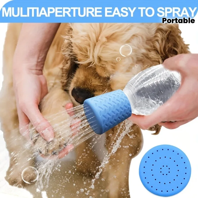 

Portable Silicone Pet Shower Head, Dog Bathing Cleaning Nozzle, Multifunctional Outdoor Drinking Accessory for Dogs