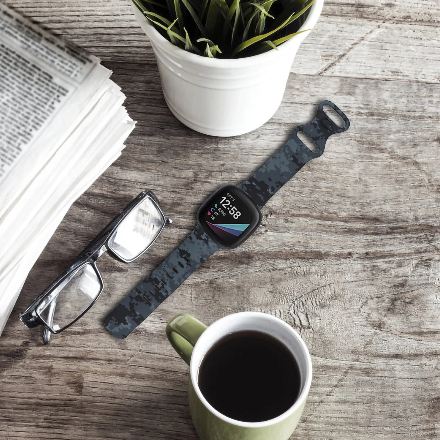 Honecumi per Fitbit Versa 3 cinturino in Silicone donna uomo Smart Watch accessorio per cinturino Fitbit Sense regolabile per Versa3