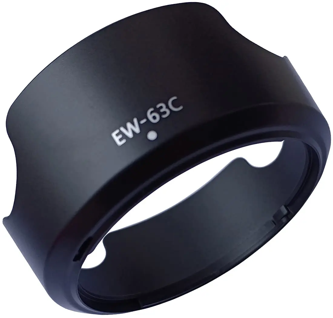 1PC สีดำเลนส์ EW-63C EW63C สำหรับ Canon EF-S 18-55มม.F/3.5-5.6 STM เลนส์กล้องเลนส์ Protector Ew 63c