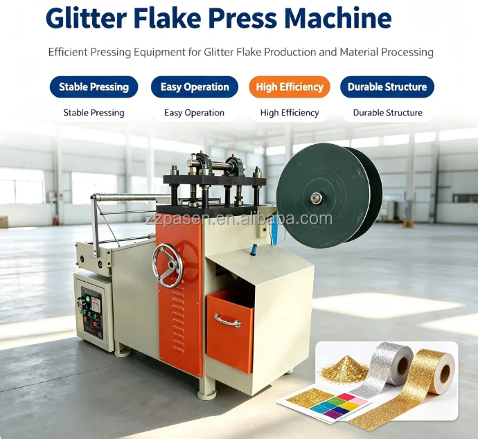 Plastic Sequin Punching Machine Rotary Knife Industrial Glitter Powder Fabric Making Machine Motor Gearbox 220V/380V 1.5 Year