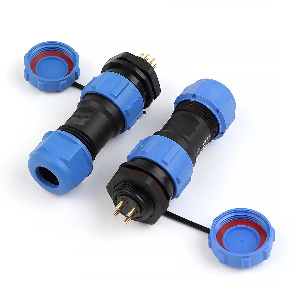 SP17 Aviation IP68 Waterproof Connector Male Female Back Nut 2/3/4/5/7/9/10 Pin Welding Plug Socket Electrical Wire Connectors