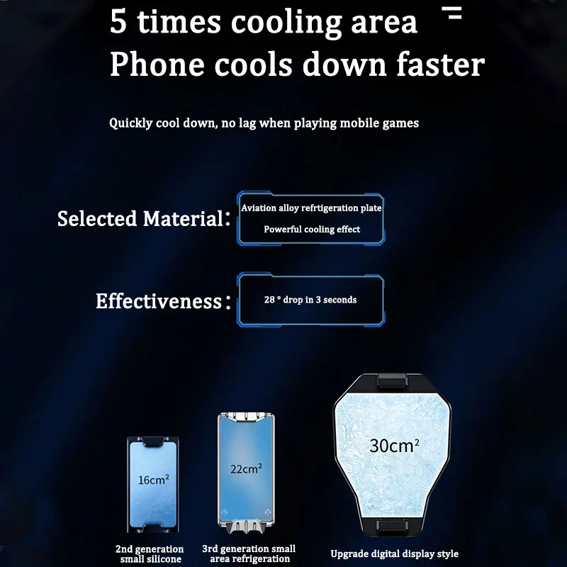 New N7 Mobile Phone Semiconductor Digital Display Radiator For Smartphone Semiconductor Cooler Fan Rechargeable Gaming Cooler