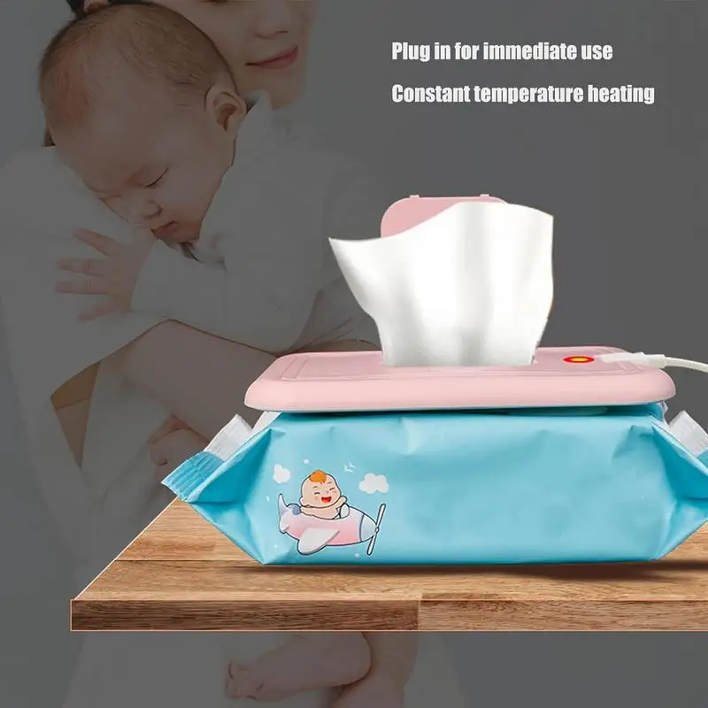 Draagbare Babydoekjes Verwarming Thermisch Warm Nat Handdoek Dispenser Servet Verwarming Doos Cover Home Auto Mini Tissue Papier Warmer Benodigdheden