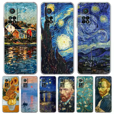 Van Gogh Oil Painting Phone Case For Xiaomi 12T 11T 12 Lite 11 Ultra 4G Mi Poco X4 F3 GT X3 NFC M4 M3 Pro 5G Cover Clear Coque