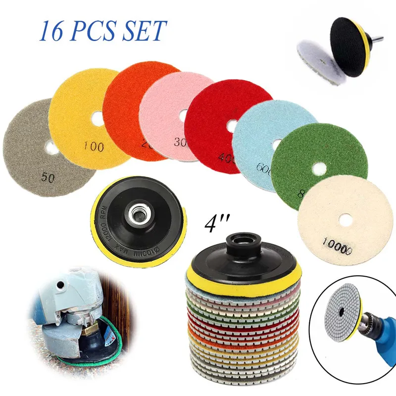 pour-granit-pierre-beton-marbre-polish16-pieces-ensemble-4-pouces-outils-abrasifs-humide-sec-diamant-tampons-de-polissage-disque-de-poncage-meuleuse