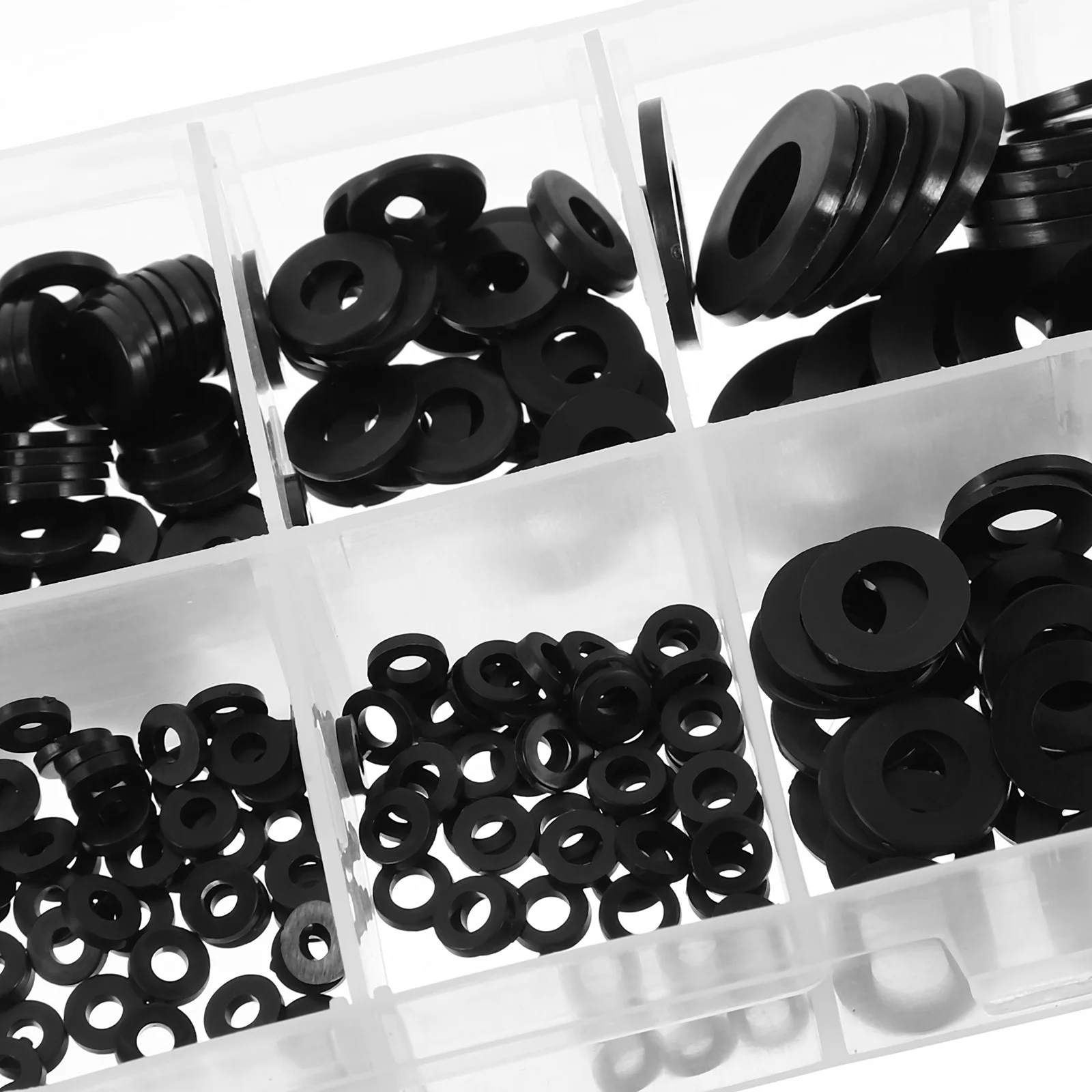 

250pcs High Temperature Insulated Flat Nylon Washer M2-M8 Black For Furniture Automotive Electrical Connections Repair Kit