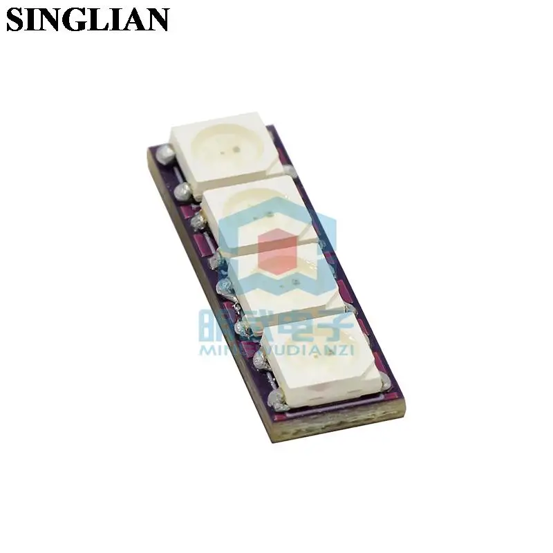 4-bit RGB Full-color Highlight WS2812B Tail Light Board LED Engine Light Board Night Navigation Light Board For Arduino