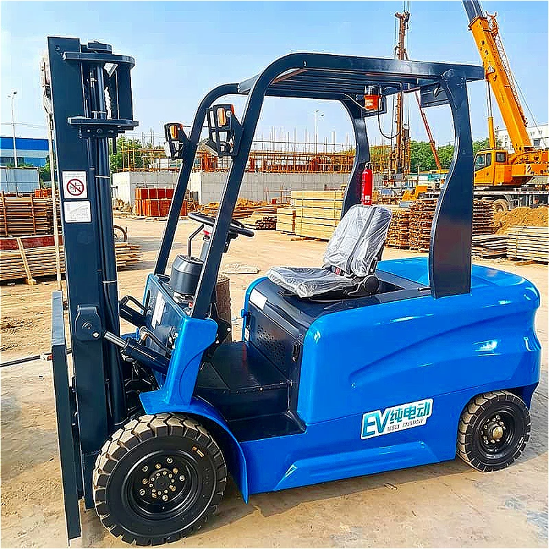 Narrow Aisle 4 Wheel Electric Forklift with Side Shifter for High Density Storage Warehouse Pallet Rack System Customized