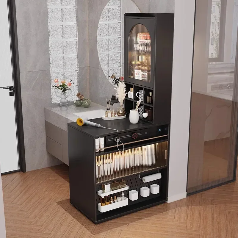 

Retro retractable bar, sofa side living room multi-functional partition cabinet