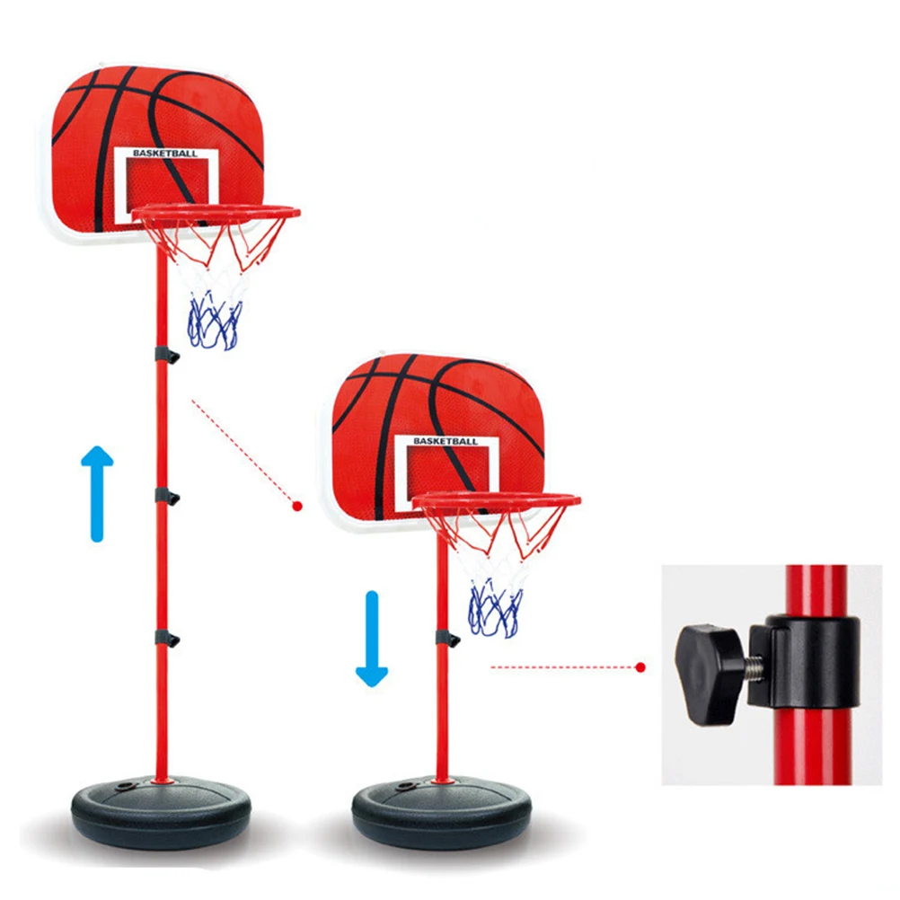 Set da gioco giocattolo da basket regolabile da 150 cm per bambini con supporto per pannello posteriore, gonfiatore e chiave di installazione