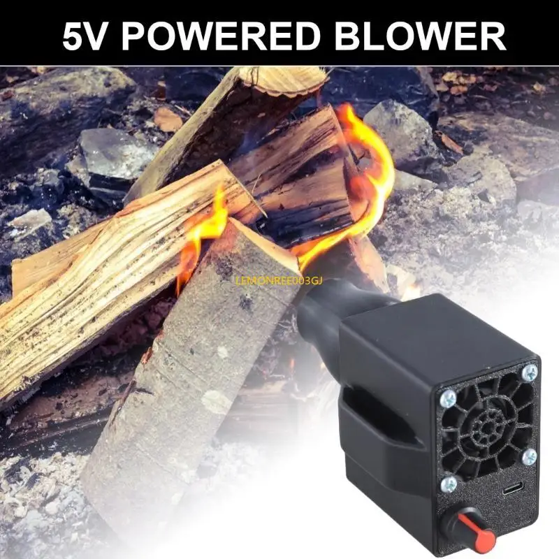 M4YC Air Blower USB C 5 В барбекю для барбекю вентилятор 6000 об / мин воздуходувка для воздуходувки Регулируемая скорость