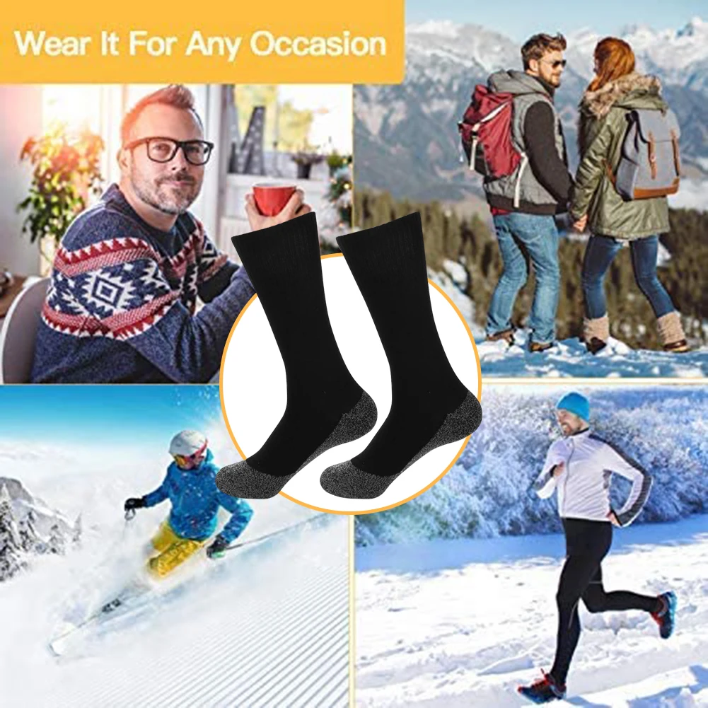 Winter Self-Heating Socks Thermal Heated Socks Soft Elastic Thicken Anti-Slip Socks For Women Men Outdoor Ski Tube Socks