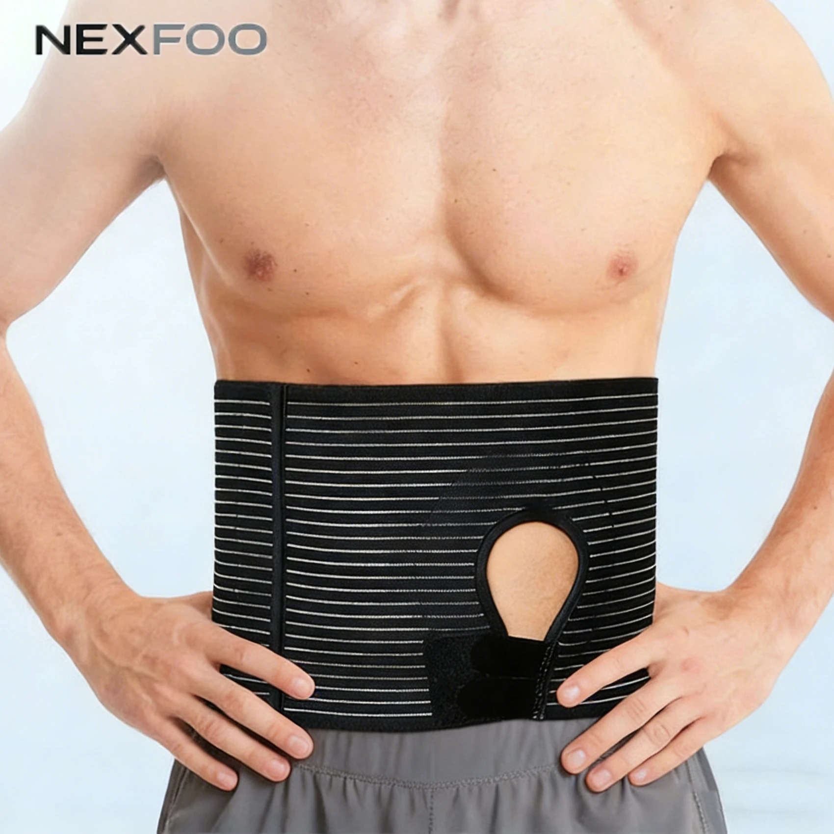 Ostomy Stoma Support Belt – Elastic Adjustable Waist Belt with Open Design, Secure Fixation for Colostomy Waist Protection