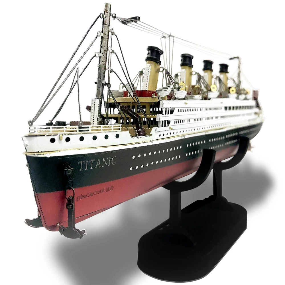 Piececool-3D Metal Ship Puzzles para adultos, modelo Titanic, Jigsaw Toys, Kits de construção, decoração, presentes, 226pcs