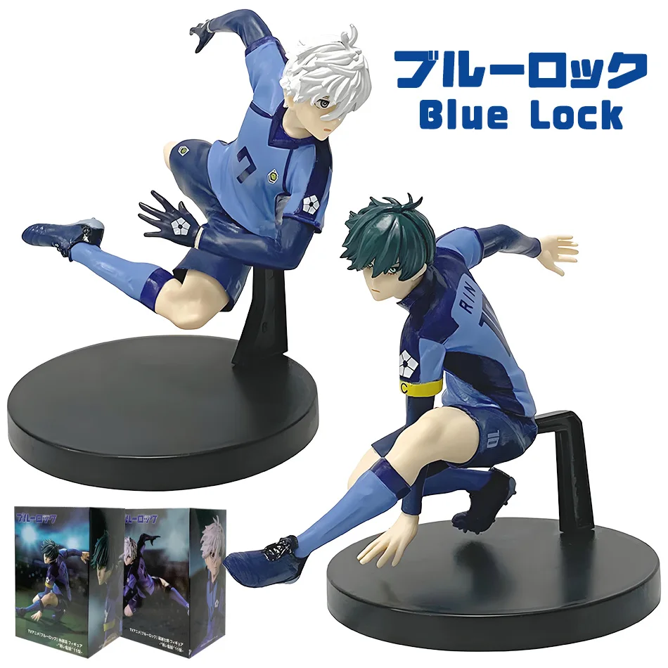 

13CM Anime Blue Lock Nagi Seishiro Rin Itoshi Cool Pose Design Model Classic Style Desktop Ornament Anime Collection Gift