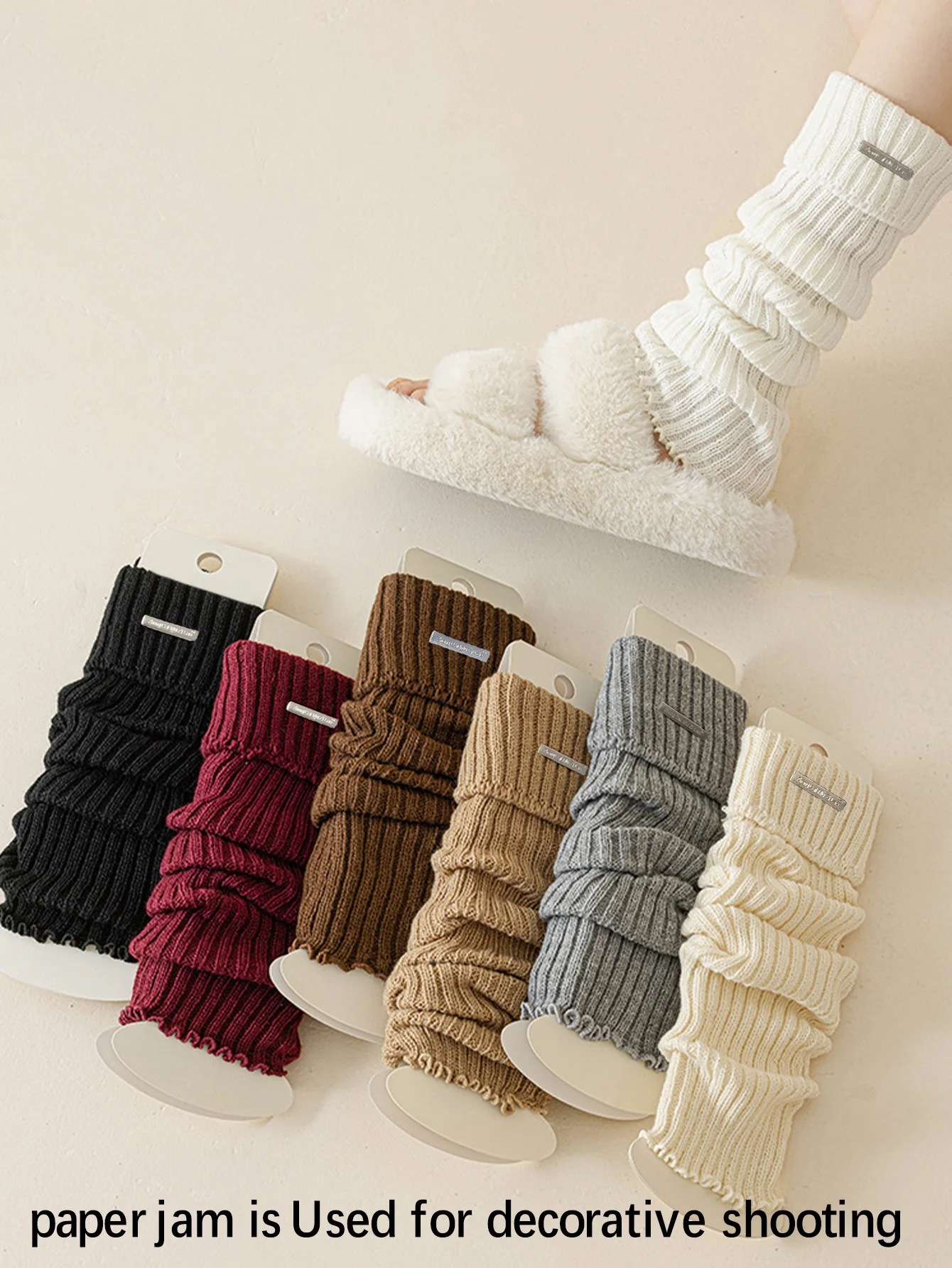 1/2/3/4 Pairs Random of Retro Keep Warm Knitted Women's Stocking Socks