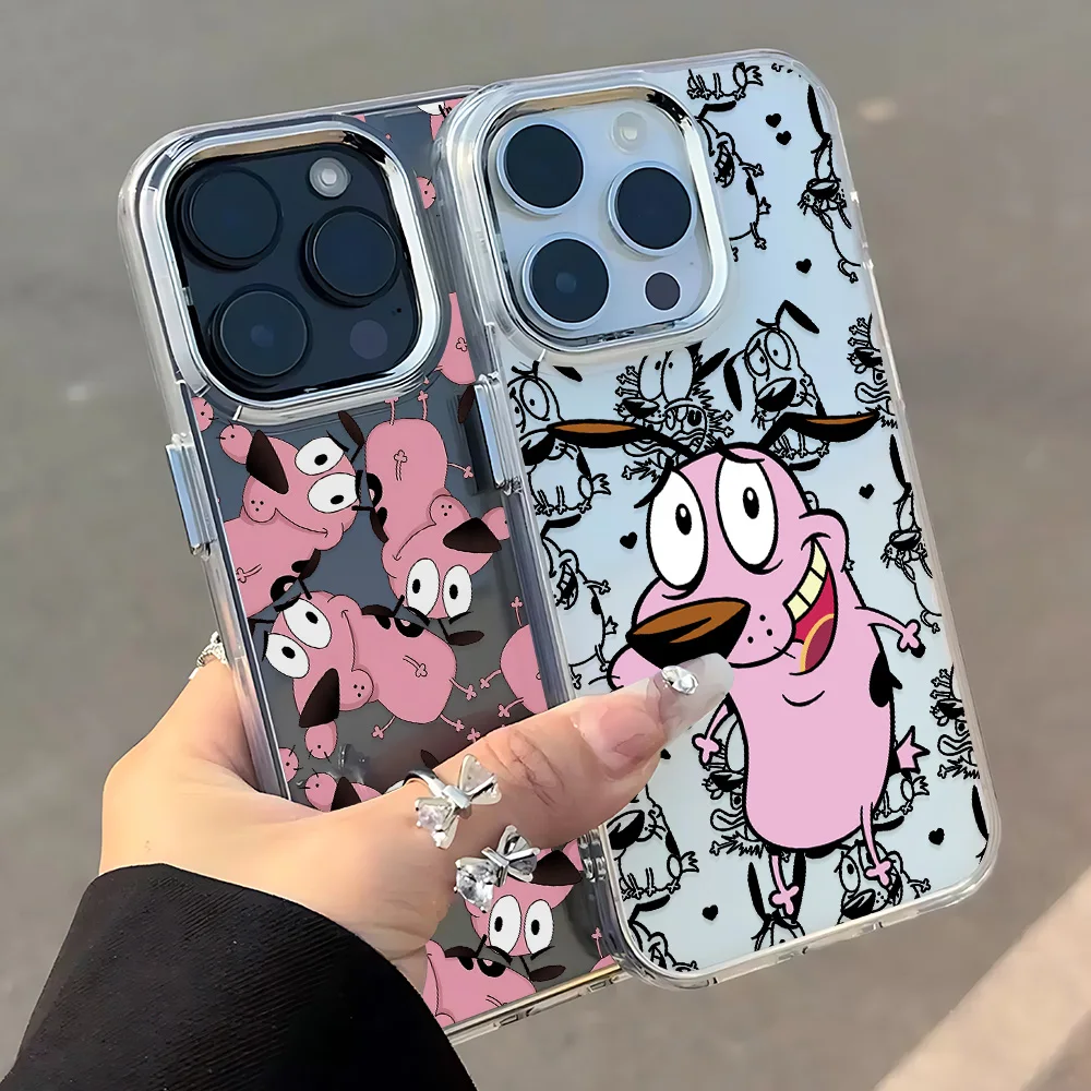 Coque de téléphone mignonne chien Cowardlys, dessin animé Courages, pour Samsung Galaxy S25 S24 S23 S22 S21 S20 Note20 FE Ultra Edge Plus 4G 5G