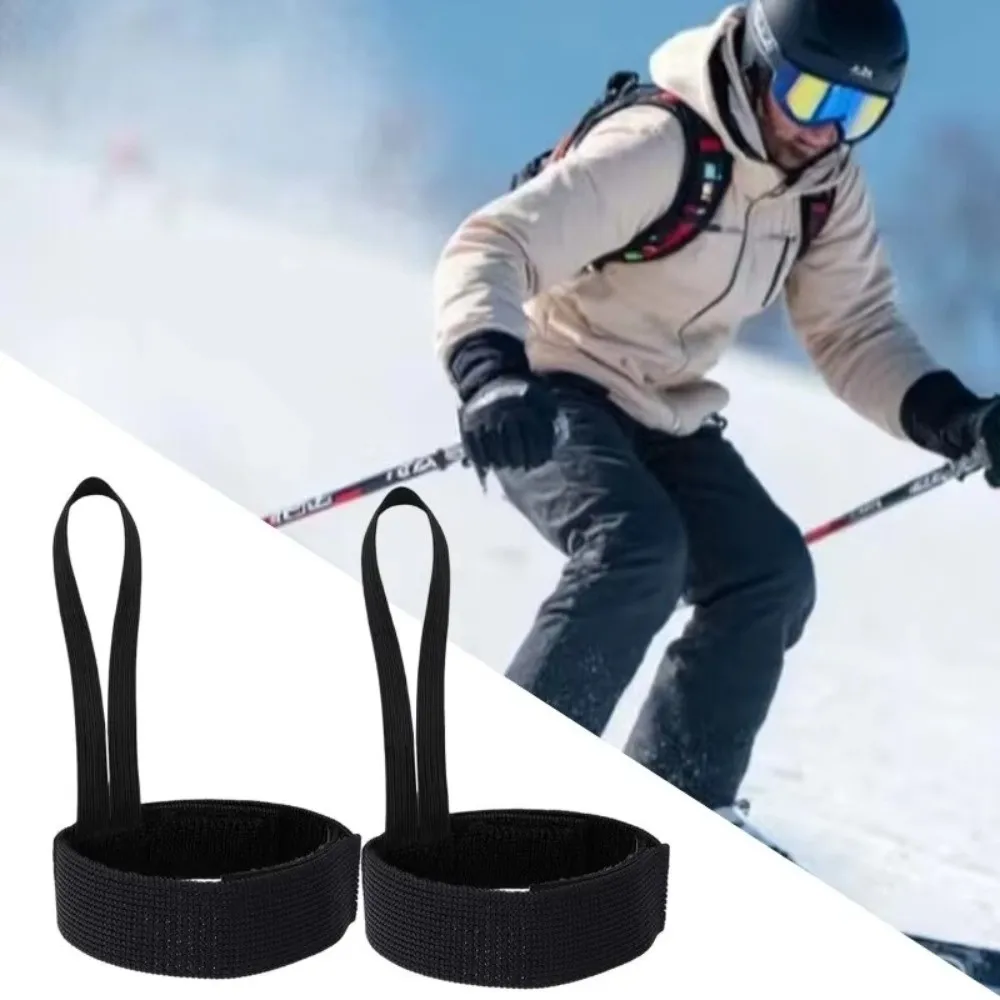 Elastic Construction Elastic Wrist Straps Durable Adjustable Glove Straps Nylon Material Metal Button Anti-loss Strap For Ski