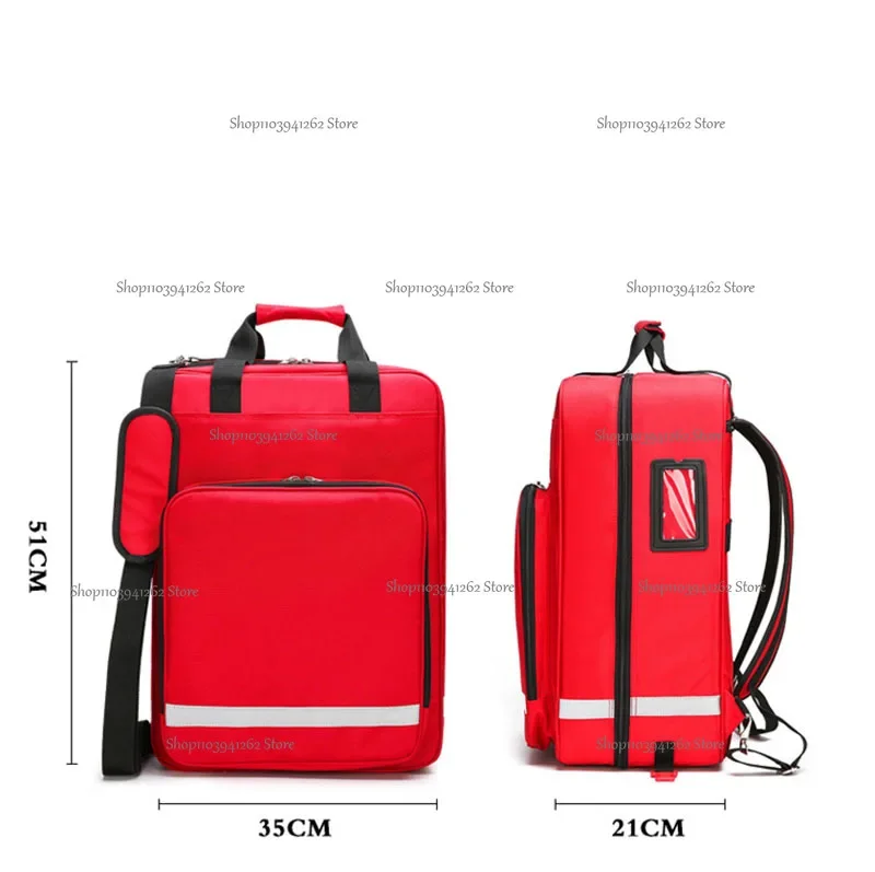 Detachable Trolley Backpack Survival First Aid Kits Medical Care Trolley Emergency Rescue Doctor Visit First Aid Bag