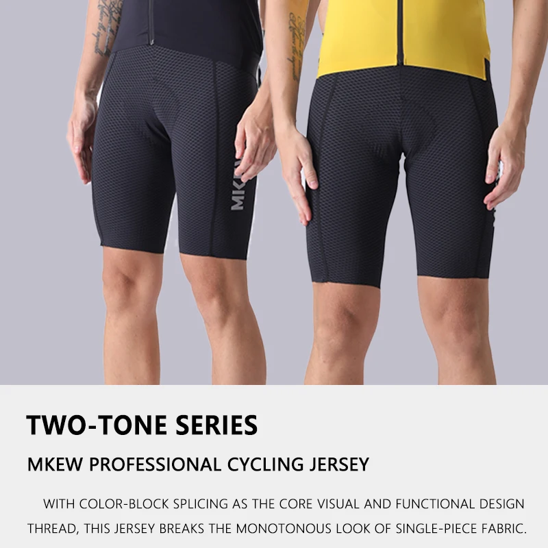 MKEW Sommer Herren Pro Radsporttrikot Atmungsaktive MTB Kurzarm-Fahrradbekleidung mit Taschen für Mountainbike und Rennrad – Detail 2