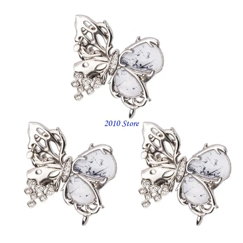 

F3MF Fashion Butterfly Waist Tightener Clip Set Of 3 Waist Adjusting Pin For Loose Jeans Pants Waist Fitness Pin Decoration