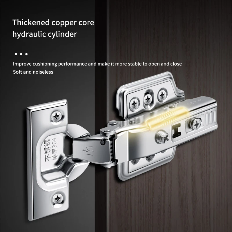 CXHIIA - Stainless Steel Hydraulic Hinge for Furniture and Cabinet, Soft Close, C Series, Door, Damper, Hardware