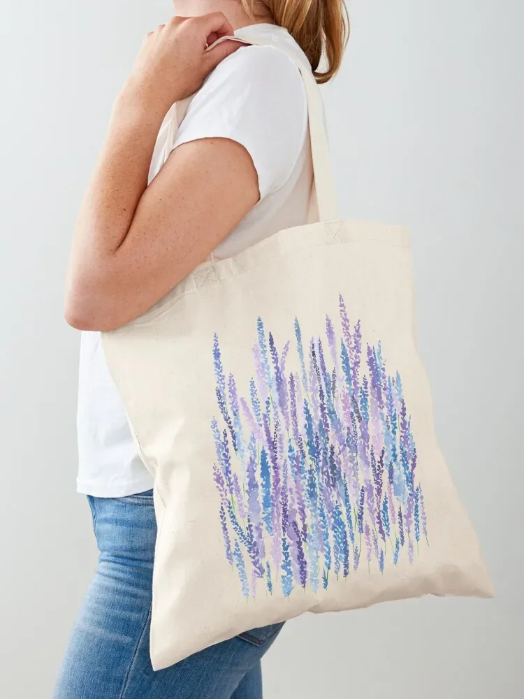 Lupines in the Meadow Tote Bag custom fabric bag hand bag