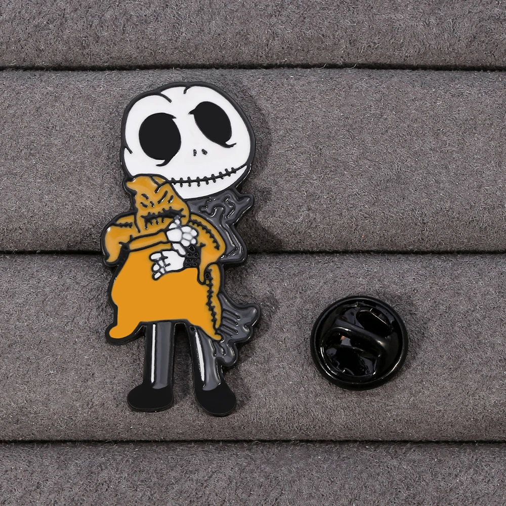 The Nightmare Before Christmas Anstecknadeln für Rucksäcke, Metallbroschen, Emaille-Pins, Kleidung, Jeans, Cartoon-Accessoires – Detail 4