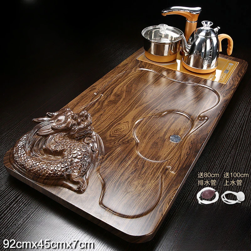 Fully Automatic Electrical Appliances, Complete Set of Kung Fu Tea Set, Solid Wood Tray, Tea Tray, Office and Household Tea Sea