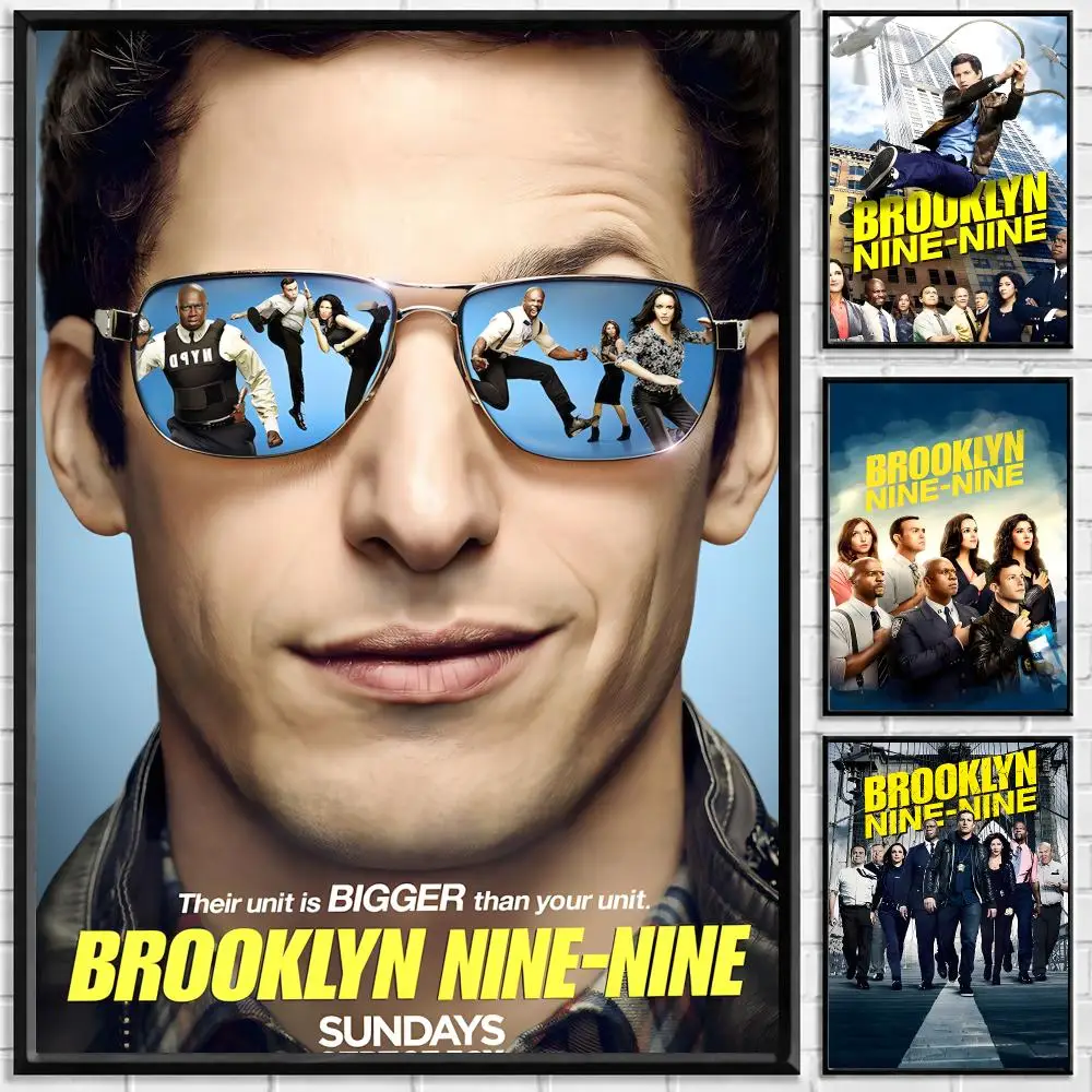 TV Series Brooklyn 99 Poster Self-adhesive Art Waterproof Paper Sticker Coffee House Bar Room Wall Decor
