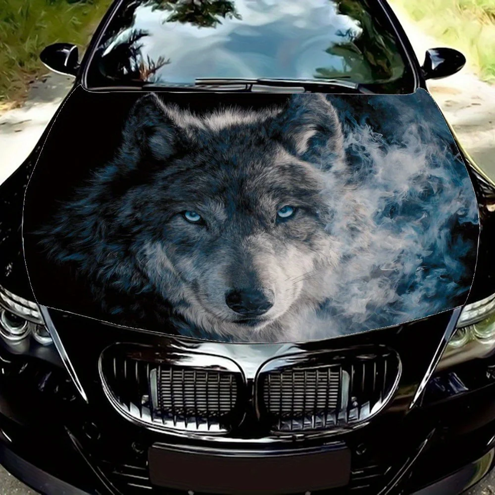 

Mist And Wolf Shadow Car Film,PVC Waterproof Car Hood Sticker,self-adhesive Scratch Resistant Sticker,suitable For Trucks,cars,a