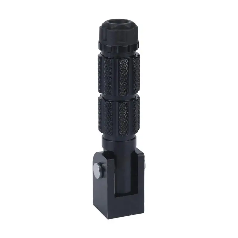 31BC Aluminum Motorcycle Foot Pegs Pair, Hinged 8Mm Footrest Pedals, Black Grip Pattern for Replacement Work, Garage Repair, and