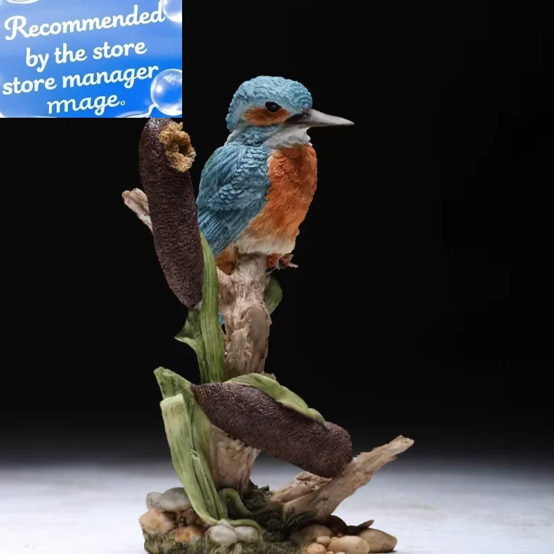 

Simulated kingfisher Bird Resin Model Birds Sculpture decoration Home Desktop Ornament