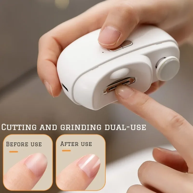 Electric Nail Clipper Grinding and Polishing 2 in 1 Multifunctional Portable Automatic Nail Grinder Electric Manicure Tool