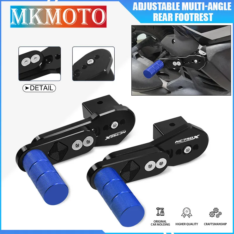 

New Retractable Rear Footrest For NC750X NC750S 14-24 NC700X NC700S 12-13 Multi Angle Adjustable Motorcycle Footpeg Foot Pedals