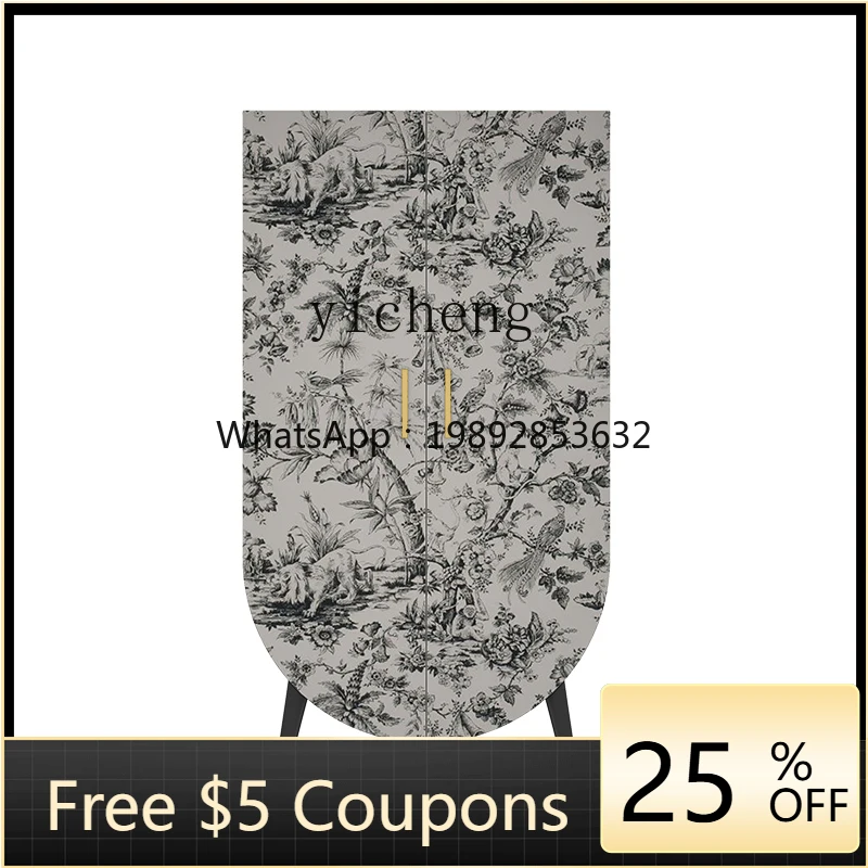 

ZZ XL Solid Wood Wardrobe Cloakroom Storage Cabinet Living Room Multi-Functional Side Cabinet