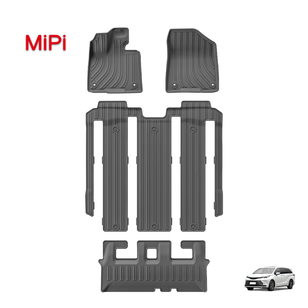 

Custom Custom Car Floor Mat for Toyota Sienna Platinum Hybrid 2021-2024 3D TPE Car Mats Waterproof Non-slip Carpet Car Foot Mat