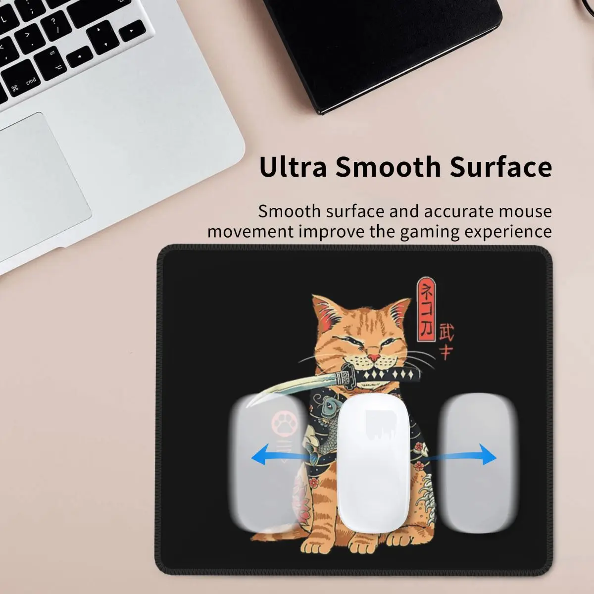 

Catana Cats Ретро самурай Якуза держатель коврик для мыши компьютерная клавиатура коврик для мыши геймер ПК настольный коврик офисные коврики для стола