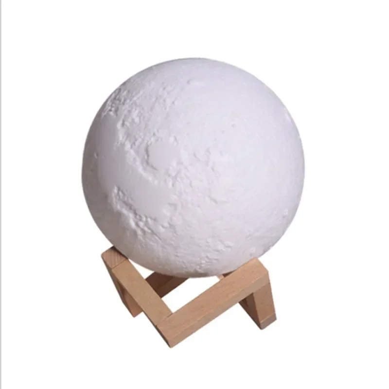 

Print Moon 3D LED Table Lamps USB Chaged Touch/Remote Control LED Night Light 10 Levels Dimmable With 24 Key RGBW Controller