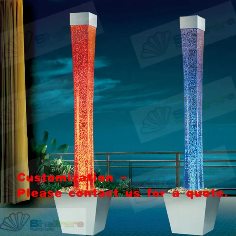 custom.Factory Direct Price New Style Floor Standing Lamp Color Changing Bubble Lamp Wedding Decorative Led Pillars Co